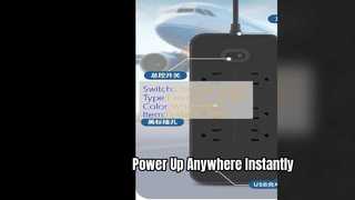 Draagbaar stopcontact met snel opladen via USB