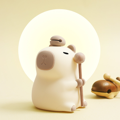 Moderne design Silicone Capybara nachtlamp Draagbare USB oplaadbare LED-lichtbron Touch Control Dierenlamp Voor slaapkamer
