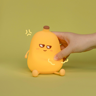 Leuke banaan cartoon fruit led nachtlicht siliconen lamp touch sensor timing usb oplaadbaar kinderkamer verjaardagscadeau