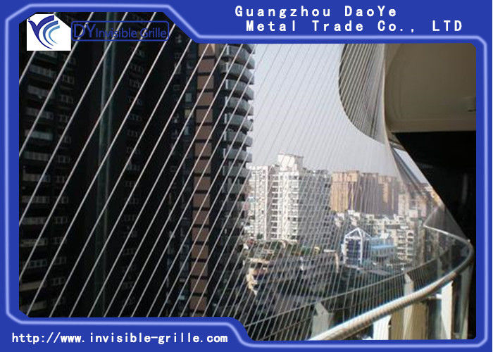 Superieur het Balkon Onzichtbaar Traliewerk van de Sterkteveiligheid voor de Hoge Stijgingsbouw