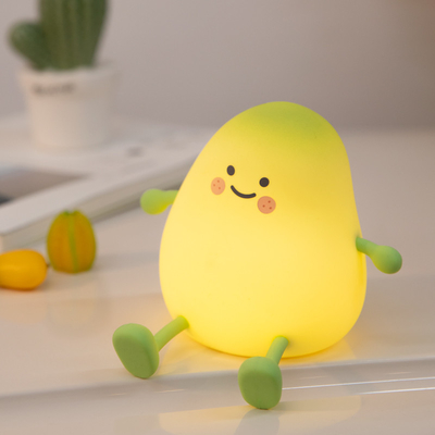 Mango nachtlicht schattig kinderen siliconen lamp voor kinderen slaapkamer slaapverlichting usb opladen led nachtlichten
