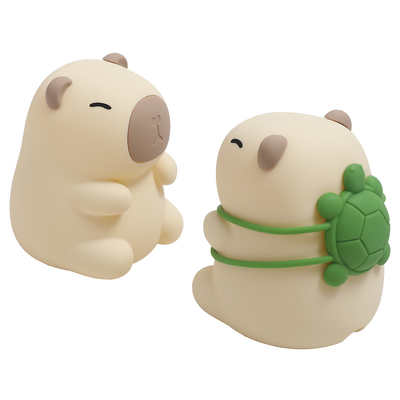 Custom Logo Capybara Kinderen Gift Slaapkamer Lief Zachte zachte Lamp Kleur Grijp Honden Silicone Nachtlicht