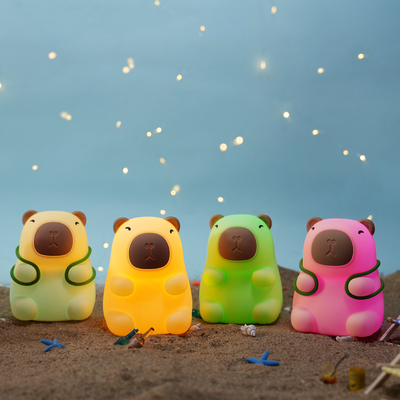Nieuwe aankomst Zeven Kleuren Silicone Capybara Nachtlamp Verjaardagscadeautjes Nachtlicht