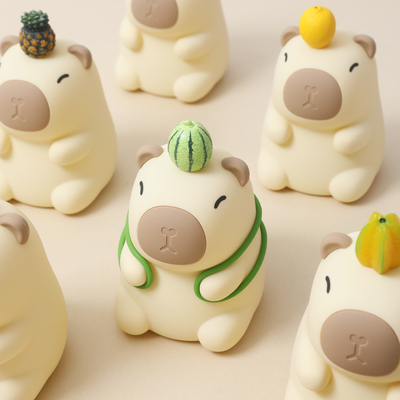 Oplaadbare mooie ontwerp zachte siliconen capybara nachtlicht voor kinderkamer