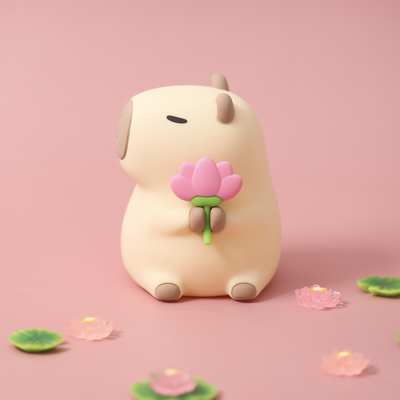 Gezellig Silicone Capybara Nachtlicht Kinderen Nachtlicht Geschenk Usb Oplaadbare Dieren Silicone Nachtlamp