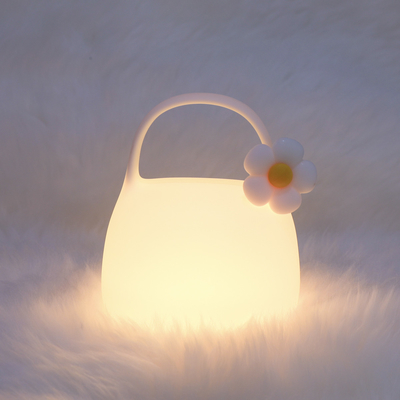 DIY Creatief Geschenk Handtas Silicone Klaplamp Met Tijd Beddekoratie Atmosfeer Slaapnachtlicht