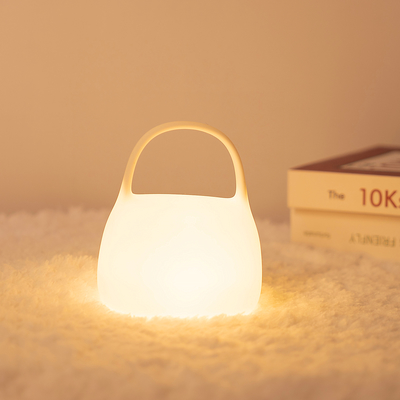 DIY Creatief Geschenk Handtas Silicone Klaplamp Met Tijd Beddekoratie Atmosfeer Slaapnachtlicht