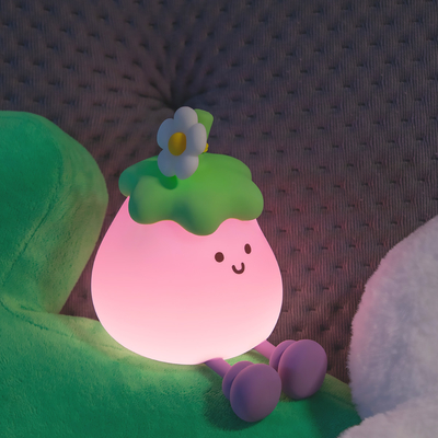 Groenten Kleine aubergine Silicone lampen USB oplaadbare slaapkamer Bedside Pat nachtlichten voor cadeautjes