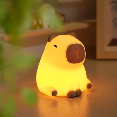 USB oplaadbare dimming capybara nachtverlichting siliconen nachtverlichting kinderkamer bedden tafellamp