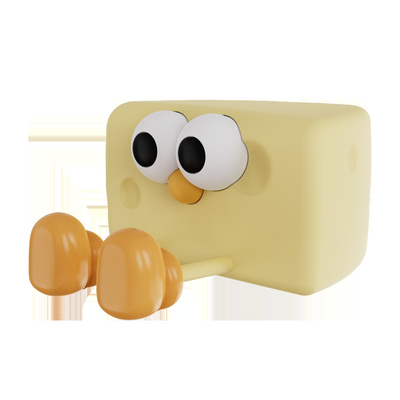 Grappig oplaadbaar LED nachtlamp schattig cartoon kaas siliconen tafellamp aanraaksensor dieren doe het zelf kinderen slaapkamer cadeau kinderen