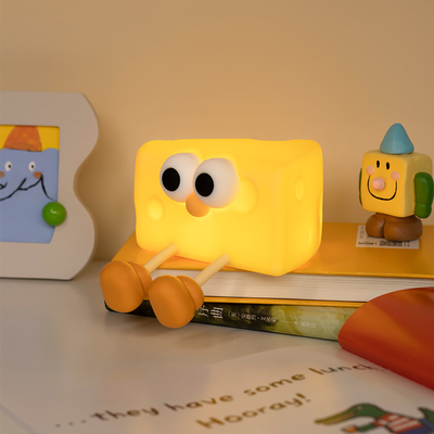 China Factory Modern Design USB Oplaadbare Silicone Baby Night Light Lamp Smart Home Lighting Met Een Kaas Design Voor Meisjes Slaapkamer