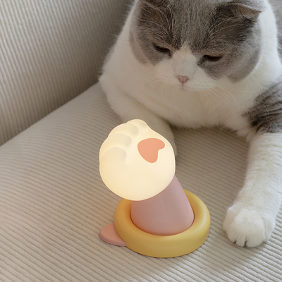 Fabriek schattig slapen controle CAT PAW USB slaapkamer lampen Silicone lamp oplaadbare touch licht Silicone nachtlicht
