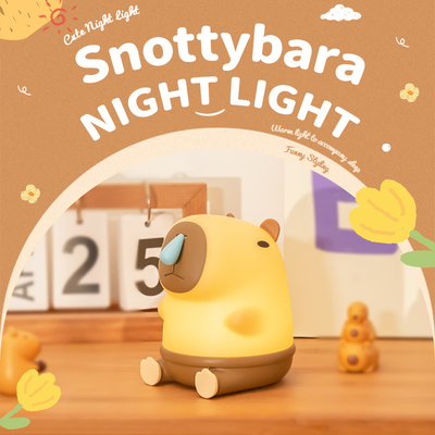 Groothandel Capybara Nachtlicht schattig dier Nachtlamp Snottybara Silicone Touch Lights Decor Draagbaar oplaadbaar voor kinderen