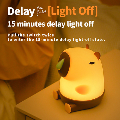 Groothandel Capybara Nachtlicht schattig dier Nachtlamp Snottybara Silicone Touch Lights Decor Draagbaar oplaadbaar voor kinderen