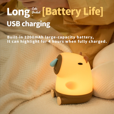 Groothandel Capybara Nachtlicht schattig dier Nachtlamp Snottybara Silicone Touch Lights Decor Draagbaar oplaadbaar voor kinderen