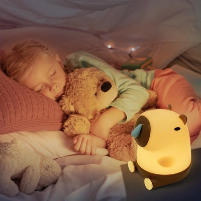 Leuke Snottybara tafellamp Dier oplaadbaar Creatief Cartoon Capybara Silicone nachtlamp