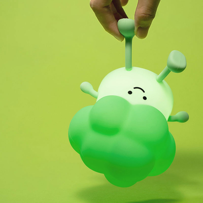 Schattige tekenfilm broccoli om kinderen te begeleiden om te slapen siliconen nachtlamp oplaadbare bedlamp groentelamp