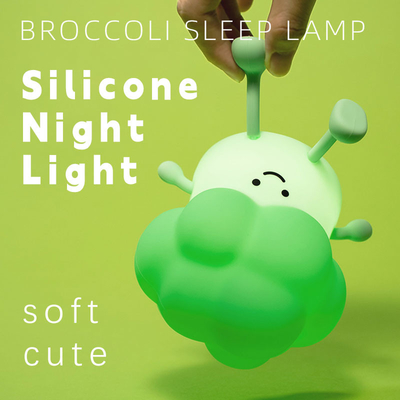 DY Trendy Slaap Silicone Nachtlicht Oplaadbare Bedlamp Groentenlamp 3 Niveaus Dimming Broccoli Nachtlicht