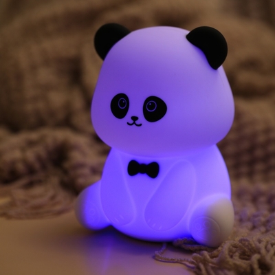 Gentleman Panda Night Light Kneading en stressverlichting Office Ornament Bedhead Companion Sleep LED Desk Lamp