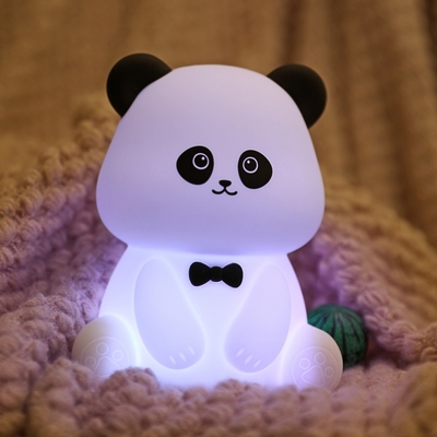Leuke dieren USB oplaadbare babylampen Silicone Panda LED nachtlicht voor kinderen nachtlichten