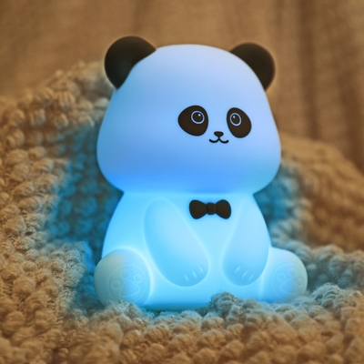 Leuke dieren USB oplaadbare babylampen Silicone Panda LED nachtlicht voor kinderen nachtlichten