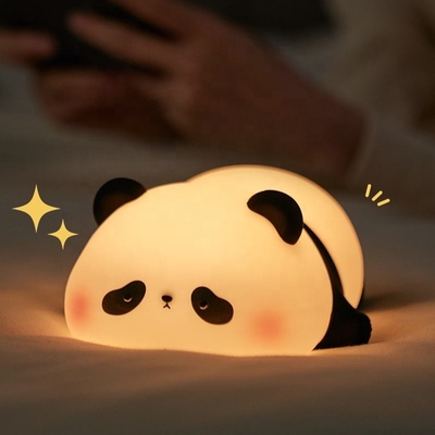 Aanpassing Silicone Nachtlicht Panda Usb Oplaadbare Tafel Led Lamp Nachtlicht Silicone Nachtlichten Voor Kinderkamer