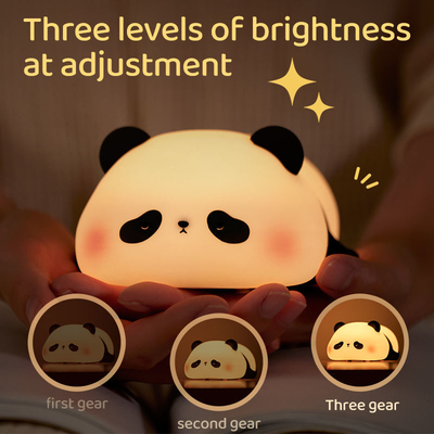 Aanpassing Silicone Nachtlicht Panda Usb Oplaadbare Tafel Led Lamp Nachtlicht Silicone Nachtlichten Voor Kinderkamer