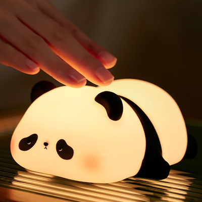 Aanpassing Silicone Nachtlicht Panda Usb Oplaadbare Tafel Led Lamp Nachtlicht Silicone Nachtlichten Voor Kinderkamer
