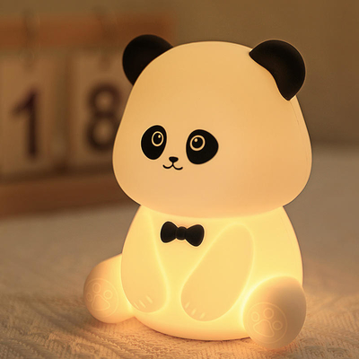 Leuke dieren USB oplaadbare babylampen Silicone Panda LED nachtlicht voor kinderen nachtlichten