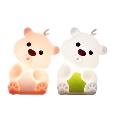 Creatief Feestelijk Decoratief Silicone Nachtlicht LED Pat Slaapsfeer Speelgoed Kinderdag Kerstcadeau Stroomknop