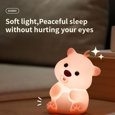 Creatief Feestelijk Decoratief Silicone Nachtlicht LED Pat Slaapsfeer Speelgoed Kinderdag Kerstcadeau Stroomknop