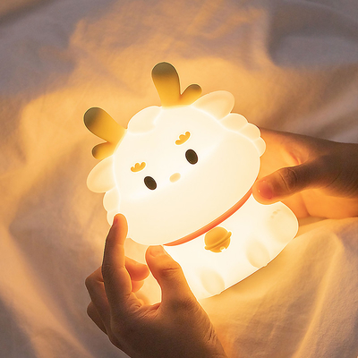 Smart Voice Dragon Charge Met Slaap Silicone Pat Creatief Nachtlicht Geschenk Kleurrijke Atmosfeer Licht