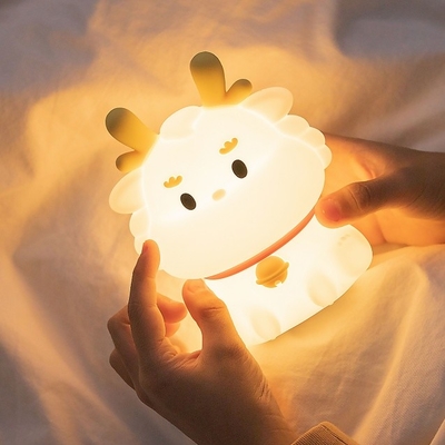 Smart Voice Dragon Charge Met Slaap Silicone Pat Creatief Nachtlicht Geschenk Kleurrijke Atmosfeer Licht