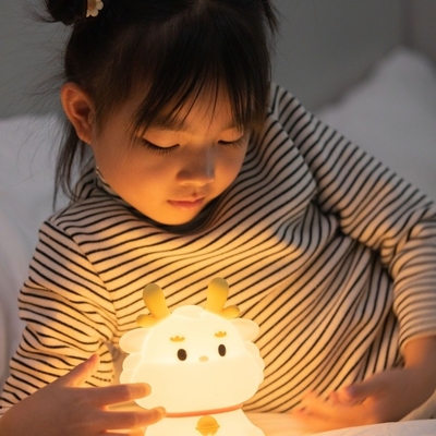 LED USB oplaadbare dimmende draak touch cartoon schattig slaapkamer decor siliconen baby loge tafellamp nachtlicht