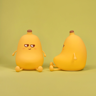 Leuke banaan cartoon fruit led nachtlicht siliconen lamp touch sensor timing usb oplaadbaar kinderkamer verjaardagscadeau