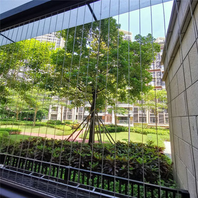 Vaste onzichtbare balkonrooster van aluminiumlegering met open stijl en oppervlakte-montage