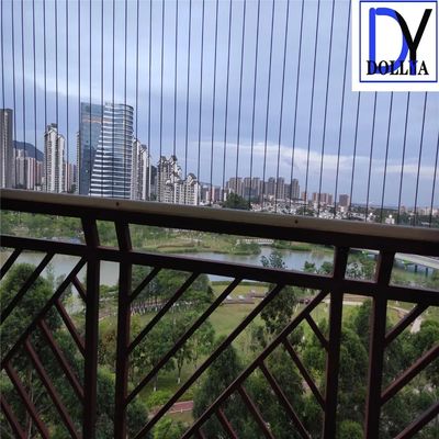 316 Roestvrijstalen 2,0 mm Draad Onzichtbare Grille met Nylon Coating en 5 cm Draadafstand