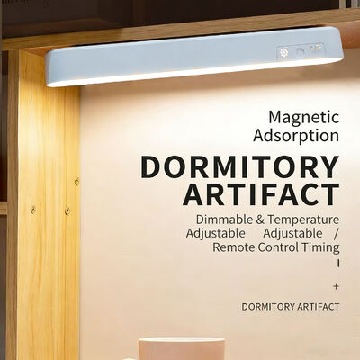 Magnetisch geleide tafellamp Anti-glare USB oplaadbaar 3 kleuren Temperatuur stapsloze dimming leestafellamp