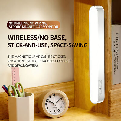 Magnetisch geleide tafellamp Anti-glare USB oplaadbaar 3 kleuren Temperatuur stapsloze dimming leestafellamp