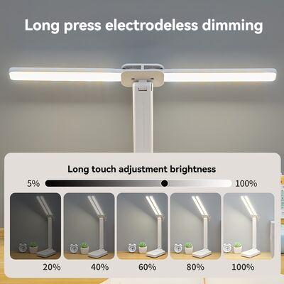 LED-tafellamp met drie niveaus helderheidsregeling die een verlichtingsoplossing biedt voor werk, studie en ontspanning