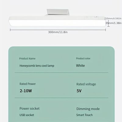 3500-6500K Kleurtemperatuur LED Tafellamp met Nominale Spanning 5V 1A Ideaal
