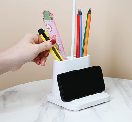 LED-tafellamp met penhouder - Oogbeschermingsstudielamp voor studenten slaapkamer cadeau groothandel nachtelijk licht