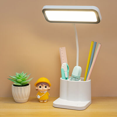 Noordse LED-tafellamp met USB-stekker Modern design Boeklicht voor nachtstudie Thuis Speciaal cadeau Bureaulamp Slang Penhouder