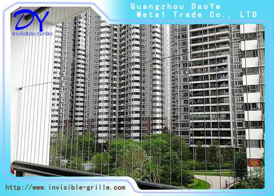 2.0mm 316 roestvrijstalen draad Hoogbouw Balkon/Venster Onzichtbaar Veilig Rooster