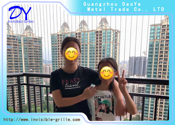 2.0mm 316 roestvrijstalen draad Hoogbouw Balkon/Venster Onzichtbaar Veilig Rooster