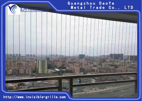 Veiligheid 2.0mm 316 het Balkon Onzichtbaar Traliewerk van de Roestvrij staaldraad