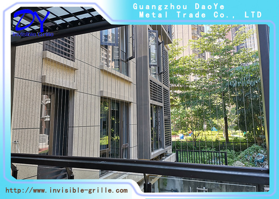 4.0mm Spoor van het het Traliewerk Verticale Aluminium van het draadbalkon het Onzichtbare